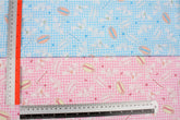 Sanrio Cinnamoroll Gingham Fabric printed in Japan by the Half Yard